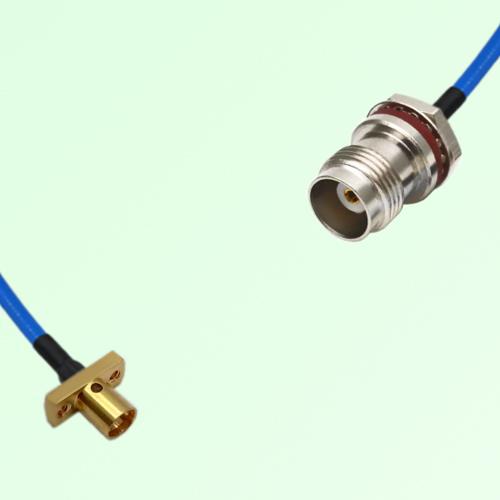 Semi-Flexible TNC Front Mount Bulkhead Female with O-Ring to SMP Male 2 Hole Semi-Flexible TNC Front Mount Bulkhead Female with O-Ring to SMP Male 2 Hole