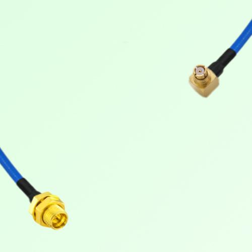 Semi-Flexible Jumper SMP Female Right Angle to SMP Bulkhead Male