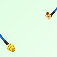 Semi-Flexible Jumper SMP Male Right Angle to SMP Bulkhead Male Semi-Flexible Jumper SMP Male Right Angle to SMP Bulkhead Male