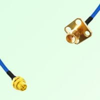 Semi-Flexible Jumper SSMA Female 4 Hole 12.7x12.7mm to SMP Bulkhead Male