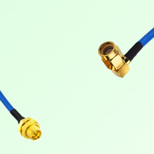 Semi-Flexible Jumper SSMA Male Right Angle to SMP Bulkhead Male