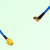 Semi-Flexible Jumper SSMC Female Right Angle to SMP Bulkhead Male Semi-Flexible Jumper SSMC Female Right Angle to SMP Bulkhead Male