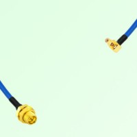 Semi-Flexible Jumper SSMC Male Right Angle to SMP Bulkhead Male Semi-Flexible Jumper SSMC Male Right Angle to SMP Bulkhead Male