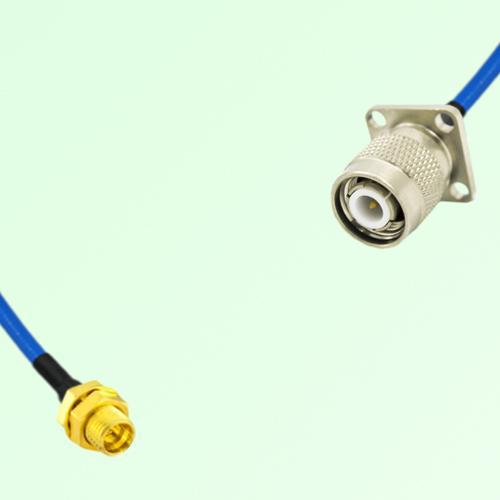 Semi-Flexible Jumper TNC Male 4 Hole 17.5x17.5mm to SMP Bulkhead Male