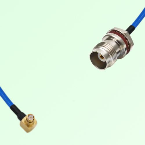 Semi-Flexible TNC Front Mount O-Ring Bulkhead Female - SMP Female Right Angle Semi-Flexible TNC Front Mount O-Ring Bulkhead Female - SMP Female Right Angle
