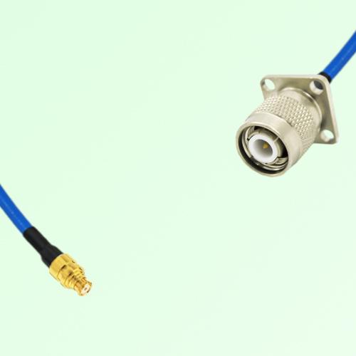 Semi-Flexible Jumper TNC Male 4 Hole Flange Mount 17.5x17.5mm to SMP Female Semi-Flexible Jumper TNC Male 4 Hole Flange Mount 17.5x17.5mm to SMP Female