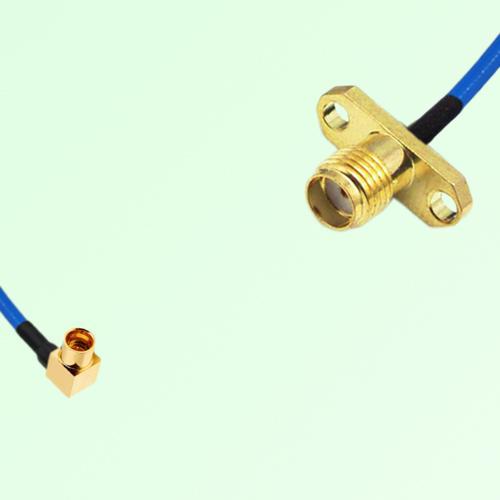 Semi-Flexible Jumper SSMA Female 2 Hole Flange Mount to SMP Male Right Angle