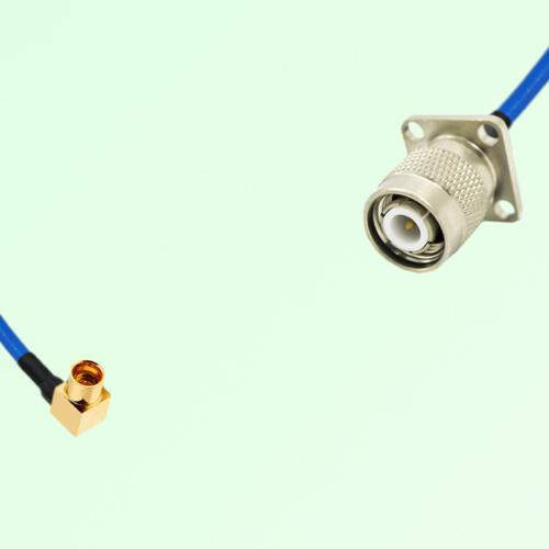 Semi-Flexible Jumper TNC Male 4 Hole 17.5x17.5mm to SMP Male Right Angle
