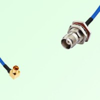 Semi-Flexible Jumper TNC Bulkhead Female with O-Ring to SMP Male Right Angle Semi-Flexible Jumper TNC Bulkhead Female with O-Ring to SMP Male Right Angle