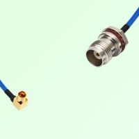 Semi-Flexible TNC Front Mount Bulkhead Female with O-Ring - SMP Male Right Angle Semi-Flexible TNC Front Mount Bulkhead Female with O-Ring - SMP Male Right Angle
