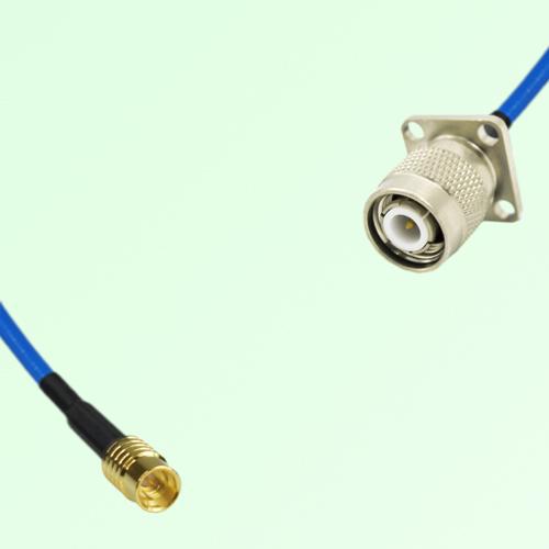 Semi-Flexible Jumper TNC Male 4 Hole Flange Mount 17.5x17.5mm to SMP Male Semi-Flexible Jumper TNC Male 4 Hole Flange Mount 17.5x17.5mm to SMP Male