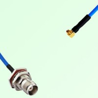 Semi-Flexible SMPM / SSMP Female Right Angle to TNC Bulkhead Female with O-Ring Semi-Flexible SMPM / SSMP Female Right Angle to TNC Bulkhead Female with O-Ring