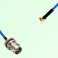 Semi-Flexible SMPM / SSMP Female Right Angle - TNC Front Mount Bulkhead Female Semi-Flexible SMPM / SSMP Female Right Angle - TNC Front Mount Bulkhead Female