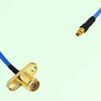 Semi-Flexible Jumper SMPM / SSMP Female to SSMA Female 2 Hole Flange Mount