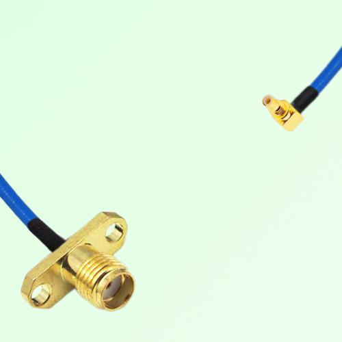 Semi-Flexible Jumper SSMC Male Right Angle to SSMA Female 2 Hole Flange Mount