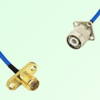 Semi-Flexible Jumper TNC Male 4 Hole 17.5x17.5mm to SSMA Female 2 Hole