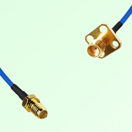 Semi-Flexible Jumper SSMA Female 4 Hole Flange Mount 12.7x12.7mm to SSMA Female Semi-Flexible Jumper SSMA Female 4 Hole Flange Mount 12.7x12.7mm to SSMA Female