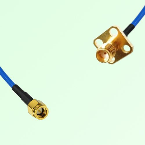 Semi-Flexible Jumper SSMA Female 4 Hole Flange Mount 12.7x12.7mm to SSMA Male Semi-Flexible Jumper SSMA Female 4 Hole Flange Mount 12.7x12.7mm to SSMA Male