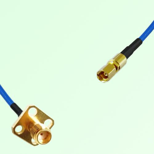 Semi-Flexible Jumper SSMC Female to SSMA Female 4 Hole Flange Mount 12.7x12.7mm Semi-Flexible Jumper SSMC Female to SSMA Female 4 Hole Flange Mount 12.7x12.7mm