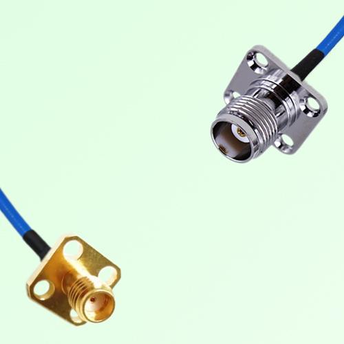 Semi-Flexible Jumper TNC Female 4 Hole 17.5mm to SSMA Female 4 Hole 12.7x12.7mm Semi-Flexible Jumper TNC Female 4 Hole 17.5mm to SSMA Female 4 Hole 12.7x12.7mm
