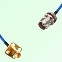 Semi-Flexible TNC Front Mount O-Ring Bulkhead Female - SSMA Female 4 Hole 12.7mm Semi-Flexible TNC Front Mount O-Ring Bulkhead Female - SSMA Female 4 Hole 12.7mm