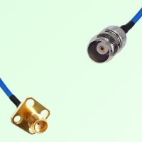 Semi-Flexible Jumper TNC Female to SSMA Female 4 Hole Flange Mount 12.7x12.7mm