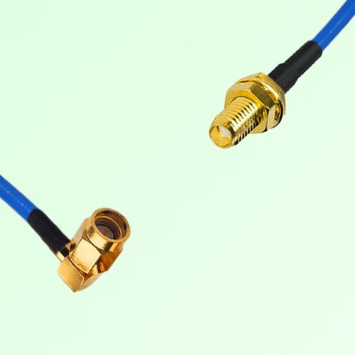 Semi-Flexible Jumper SSMA Bulkhead Female to SSMA Male Right Angle Semi-Flexible Jumper SSMA Bulkhead Female to SSMA Male Right Angle