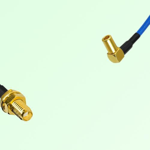 Semi-Flexible Jumper SSMB Female Right Angle to SSMA Bulkhead Female