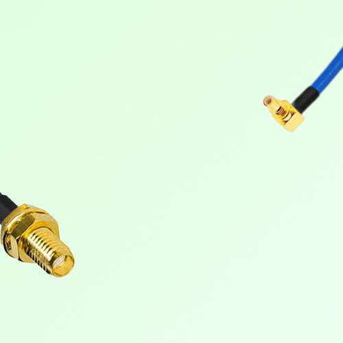 Semi-Flexible Jumper SSMC Male Right Angle to SSMA Bulkhead Female Semi-Flexible Jumper SSMC Male Right Angle to SSMA Bulkhead Female