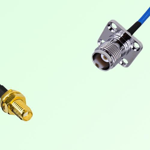 Semi-Flexible Jumper TNC Female 4 Hole 17.5x17.5mm to SSMA Bulkhead Female