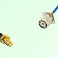 Semi-Flexible Jumper TNC Male 4 Hole 17.5x17.5mm to SSMA Bulkhead Female