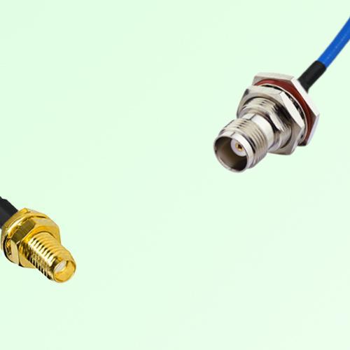Semi-Flexible Jumper TNC Bulkhead Female with O-Ring to SSMA Bulkhead Female Semi-Flexible Jumper TNC Bulkhead Female with O-Ring to SSMA Bulkhead Female