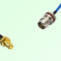 Semi-Flexible TNC Front Mount Bulkhead Female with O-Ring - SSMA Bulkhead Female