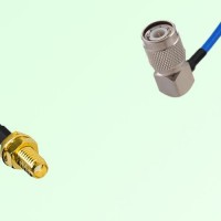 Semi-Flexible Jumper TNC Male Right Angle to SSMA Bulkhead Female