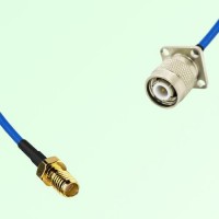 Semi-Flexible Jumper TNC Male 4 Hole Flange Mount 17.5x17.5mm to SSMA Female