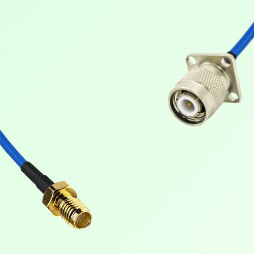 Semi-Flexible Jumper TNC Male 4 Hole Flange Mount 17.5x17.5mm to SSMA Female Semi-Flexible Jumper TNC Male 4 Hole Flange Mount 17.5x17.5mm to SSMA Female