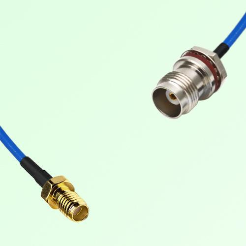 Semi-Flexible Jumper TNC Front Mount Bulkhead Female with O-Ring to SSMA Female Semi-Flexible Jumper TNC Front Mount Bulkhead Female with O-Ring to SSMA Female
