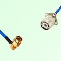 Semi-Flexible Jumper TNC Male 4 Hole 17.5x17.5mm to SSMA Male Right Angle