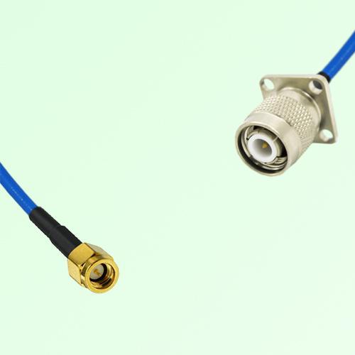 Semi-Flexible Jumper TNC Male 4 Hole Flange Mount 17.5x17.5mm to SSMA Male Semi-Flexible Jumper TNC Male 4 Hole Flange Mount 17.5x17.5mm to SSMA Male
