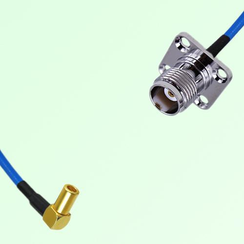 Semi-Flexible Jumper TNC Female 4 Hole 17.5x17.5mm to SSMB Female Right Angle