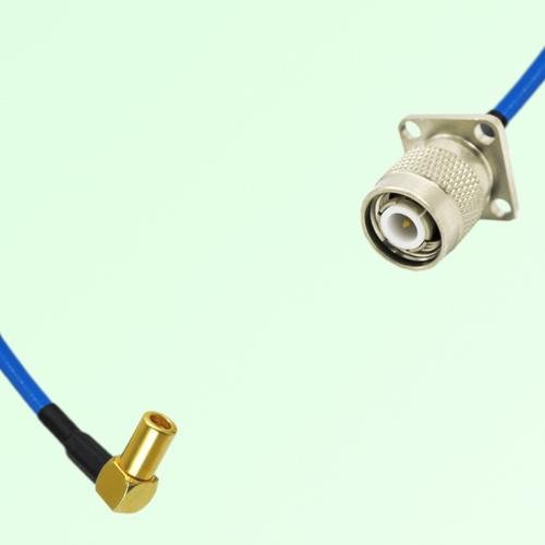 Semi-Flexible Jumper TNC Male 4 Hole 17.5x17.5mm to SSMB Female Right Angle