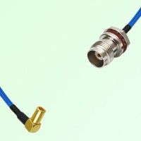 Semi-Flexible TNC Front Mount O-Ring Bulkhead Female - SSMB Female Right Angle