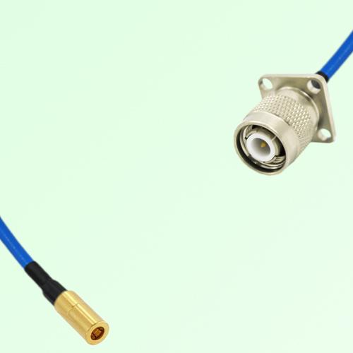 Semi-Flexible Jumper TNC Male 4 Hole Flange Mount 17.5x17.5mm to SSMB Female