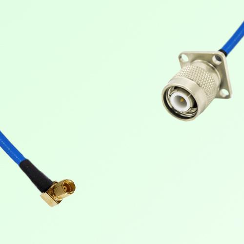 Semi-Flexible Jumper TNC Male 4 Hole 17.5x17.5mm to SSMC Female Right Angle Semi-Flexible Jumper TNC Male 4 Hole 17.5x17.5mm to SSMC Female Right Angle