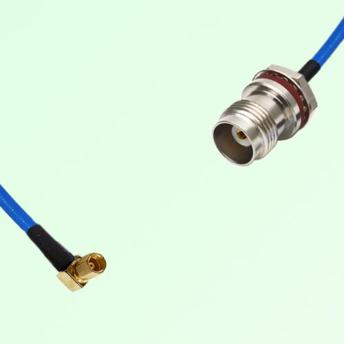 Semi-Flexible TNC Front Mount O-Ring Bulkhead Female - SSMC Female Right Angle Semi-Flexible TNC Front Mount O-Ring Bulkhead Female - SSMC Female Right Angle