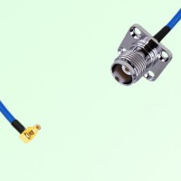 Semi-Flexible Jumper TNC Female 4 Hole 17.5x17.5mm to SSMC Male Right Angle Semi-Flexible Jumper TNC Female 4 Hole 17.5x17.5mm to SSMC Male Right Angle