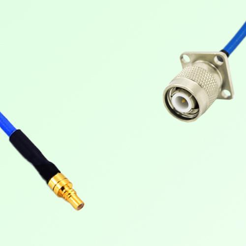 Semi-Flexible Jumper TNC Male 4 Hole Flange Mount 17.5x17.5mm to SSMC Male Semi-Flexible Jumper TNC Male 4 Hole Flange Mount 17.5x17.5mm to SSMC Male