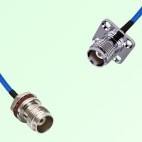 Semi-Flexible TNC Female 4 Hole 17.5mm - TNC Front Mount O-Ring Bulkhead Female