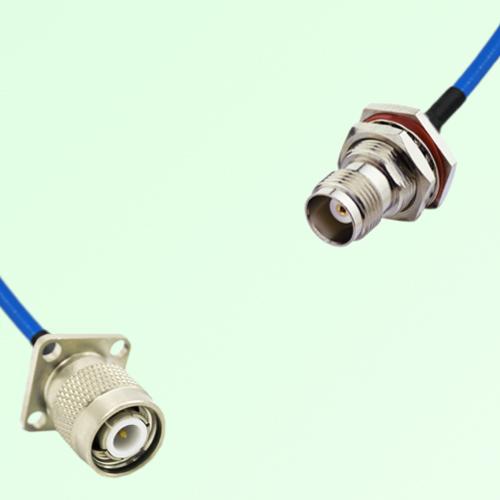 Semi-Flexible Jumper TNC Bulkhead Female with O-Ring to TNC Male 4 Hole 17.5mm Semi-Flexible Jumper TNC Bulkhead Female with O-Ring to TNC Male 4 Hole 17.5mm