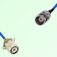 Semi-Flexible Jumper TNC Female to TNC Male 4 Hole Flange Mount 17.5x17.5mm Semi-Flexible Jumper TNC Female to TNC Male 4 Hole Flange Mount 17.5x17.5mm